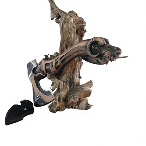 Hacha Táctica Tomahawk de Acero Inoxidable Hecha a Mano con Mango de Madera, Precio al por Mayor, para Camping y Uso Industrial - Product Image 2