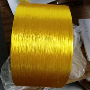 Yellow Color Yarn Filament 1000D 6000D Grade Yarns Of Polyesters Polyester High Tenacity Yarn