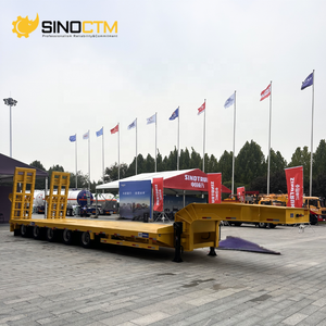 Remolque de transporte para excavadora de <span class=keywords><strong>segunda</strong></span> <span class=keywords><strong>mano</strong></span> o nuevo de 5 <span class=keywords><strong>ejes</strong></span>, semirremolque Lowboy de cama baja con cuello de cisne de 120 toneladas a la venta - Product Image 4