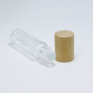 Botella de Vidrio Esmerilado para Aceites Esenciales de 5ml y 10ml, con Tapa Redonda de Bambú y Sellado Roll-on para Cremas, Agua, Perfumes, Sérums y Cuidado de la Piel - Product Image 4