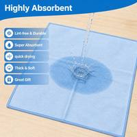Serviette de nettoyage automobile en microfibre, sans peluches, séchage rapide, douce, haute absorption d'eau, 25x25cm et 40x40cm, vente chaude, directement de l'usine
