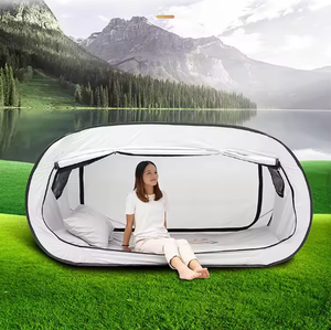 Tente <span class=keywords><strong>de</strong></span> camping pliable d'extérieur entièrement fermée avec moustiquaire intégrée et <span class=keywords><strong>rideau</strong></span> <span class=keywords><strong>de</strong></span> lit isolant, double usage pour l'ombrage - Product Image 6