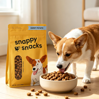 Sacs d'emballage pour aliments pour animaux de compagnie à faible MOQ, forme personnalisée, impression unique, pochette imprimée pour chien, sacs d'emballage robustes pour aliments pour animaux