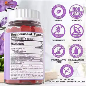 Permen Ekstrak Saffron Grosir Dengan Ashwagandha GABA <span class=keywords><strong>Vitamin</strong></span> C D3 <span class=keywords><strong>B12</strong></span> Suplemen Permen Saffron - Product Image 3