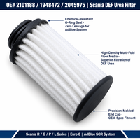 Nuevo Filtro de Bomba de Urea DEF 2101188 1948472 2045975 para Scania Serie R G P L Euro 6 SCR Kit de Filtro AdBlue