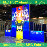 Sans outil 10x10 aluminium SEG LED rétro-éclairé support suspendu affichage mode salon stand