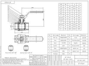Ручной шариковый клапан с DN8-DN100 ручкой, 1 шт. - Product Image 3