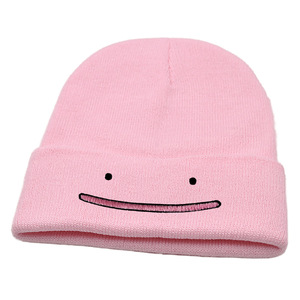 <span class=keywords><strong>Gorro</strong></span> de lana de punto jacquard con diseño de dibujos animados de anime Ditto, bordado, estilo hip-hop, elástico para cabeza de 56-58 cm, <span class=keywords><strong>gorro</strong></span> para el frío, venta al por mayor - Product Image 3