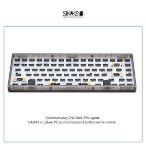 SIKAKEYB SK5 Castle ABS <span class=keywords><strong>encre</strong></span> noire rvb 84 touches hotswap kit DIY TYPE C ordinateur portable gaming 75% clavier mécanique - Product Image 2