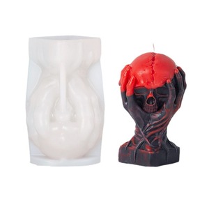 Moldes Silicona Para Velas Ficelle <span class=keywords><strong>de</strong></span> Serpent Crâne Bougie Moule <span class=keywords><strong>en</strong></span> Silicone Plâtre Halloween Moules <span class=keywords><strong>en</strong></span> Silicone pour Bougies 3d Moules à Bougies - Product Image 5