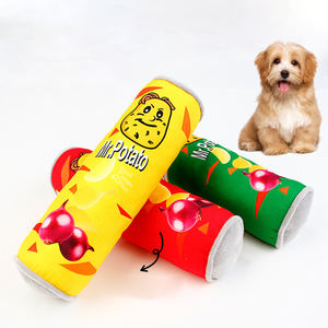 Nouveau jouet en peluche classique pour animaux de compagnie, jouet sonore, doux, en forme de seau de chips de pommes de terre en conserve, interactif, soulage l'ennui, nettoyage des <span class=keywords><strong>dents</strong></span>, jouet à mâcher pour chien - Product Image 2