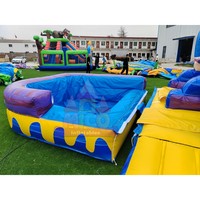 Robuste Eiscreme-Themen-Wasserrutsche mit Sicherheits-Spritzbecken und Interaktivem Spielbereich für Partyvermietungsgeschäfte