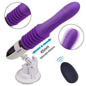 10 frequency Wireless remote control Thrusting Dildo Vibrator With Suction Cup Retractable dildo Vibrator Sex Machine For Women