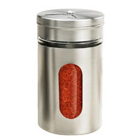 Organisateur d'épices Conteneurs de rangement pour barbecue Conteneurs pour sel poivre noir Pot en acier inoxydable 304 Ensemble de pots à épices populaires
