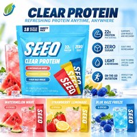Fournisseur en gros de poudre d'isolat de protéines de lactosérum clair 22g 0g sucre, mélange pour boisson sportive 504g 18 sachets pour distributeurs importateurs, faible MOQ