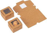 Boîte d'emballage personnalisée en papier pour biscuits et chocolats avec fenêtre, petites boîtes de pâtisserie pour mini-gâteaux, beignets, chocolats, fraises