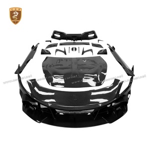 Kit carrosserie en fibre de carbone sèche style MSY pour Ferrari Roma : séparateur de pare-chocs avant, diffuseur arrière, aileron de coffre, jupes latérales - Product Image 6