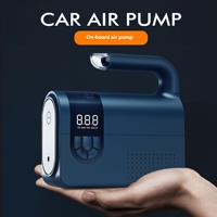 Pompe à air de voiture électrique portable double cylindre en plastique ABS 12V Affichage numérique pour utilisation d'urgence Boîte d'emballage Gonfleur de pneu