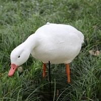 Décorations en plastique peintes de leurres d'oie blanche de neige de colvert pour la chasse
