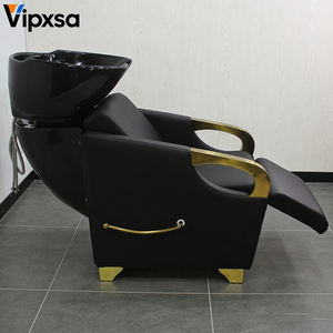 Poltrona da Salone di Lusso con Poggiapiedi Regolabile, Sedia Reclinabile da Barbiere per Saloni di Bellezza e Parrucchieri - Product Image 1