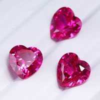 Fabrik-Großhandelspreis Herzschliff Saphir Laborgezüchteter Pinker Saphir für Maßgefertigten Schmuck 5mm-8mm Lose Laborgezüchtete Edelsteine