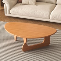 Mesa de Centro Japonesa de Diseño Alienígena en Madera Sólida para Sala de Estar y Balcón, Moderna, Lujosa y Sencilla, Mesa Triangular OEM
