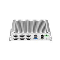 Ordinateurs industriels Mini PC intégré sans ventilateur avec I3/I5/I7 CPU 6 * COM + 8 * USB + 2 * LAN