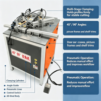 Prix attractif : Machine à couper le bois à 45, 90 et 120 degrés, coupeur d'angles pour cadres, machine à découper les cadres photo
