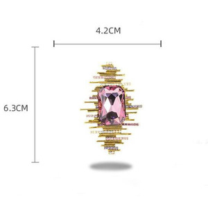 빈티지 브로치 럭셔리 여성 패션 우아한 브로치 모조 다이아몬드 재킷 정장 보석 액세서리 - Product Image 6