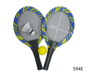 20*44 ซม. ไม้เทนนิสสำหรับเด็กกีฬากลางแจ้งคอมโบ 1 ไม้เทนนิส 1 ลูกบอล 1 ลูกขนไก่วัสดุพีวีซีน้ำหนักเบาแบบพกพาด้ามจับสวิงง่าย - Product Image 3