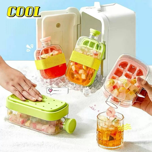 Thiết Kế Mới Tùy Chỉnh Ice Maker Với Rơm Mùa Hè Tự Làm Hộp Lưu Trữ Đá Trái Cây Đồ Uống Ice Cube Maker Chai Làm Mát Khuôn - Product Image 3