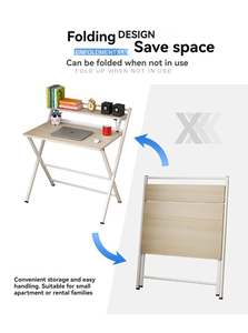 Evde öğrenci için raf ile 2024 YOUTAI toptan katlanır dizüstü bilgisayar masası çalışma masası - Product Image 2