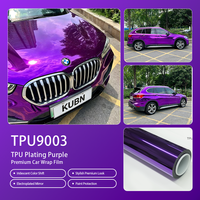 Rouleaux de film automobile TPU violet vénitien auto-réparant, installation humide, finition brillante, dernière technologie, adapté aux voitures personnalisées