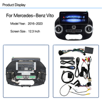 Radio para Auto Android 15 de 12.3 Pulgadas para Mercedes-Benz Vito 2016-2023, CarPlay Inalámbrico, Pantalla GPS, Sistema Multimedia para el Tablero