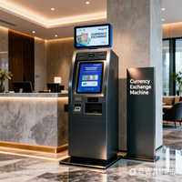 Lecteur de passeport tactile robuste de qualité bancaire 19 pouces, conforme aux normes des casinos, machine de change de devises Jinrui FCM-501S
