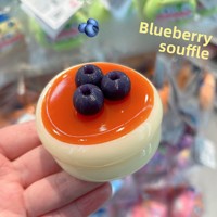 Jouet Squishy en forme de gâteau soufflé aux myrtilles, à remontée lente, doux à presser, anti-stress, cadeau amusant pour enfants et adultes