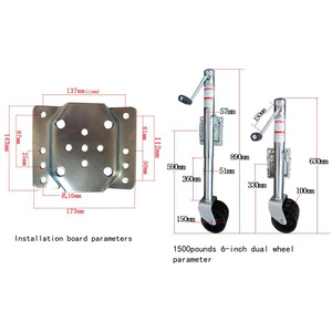 Vente en gros de crics latéraux de remorque de haute qualité de 1500 à 2000 livres, roue jockey en acier de 6 à 8 pouces pour <span class=keywords><strong>caravane</strong></span>, bateau, camping-car, accessoires de remorque - Product Image 5