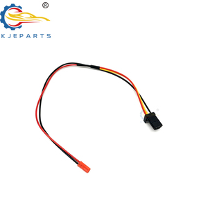 Aangepaste auto-stroomkabelboom zwart 4-pins OEM-stekker naar rode JST 2-pins aansluitkabel voor elektronische auto-modificatie - Product Image 1
