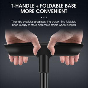 西自行车便携式迷你140磅/平方英寸高压充气地板手动泵丁字手柄可折叠底座自行车手动泵 - Product Image 4