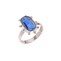 Bague en mousse de kyanite en argent sterling 925 faite à la main pour femmes fabricant de bagues indiennes en argent fin pour mariage et fête