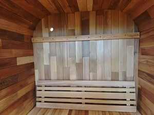 Vente chaude extérieur 1 personne mini cube sauna en cèdre rouge vapeur traditionnel petit sauna avec poêle et pierre - Product Image 6