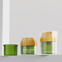 Botol pompa pengap 50ml vakum plastik PP ABS hewan peliharaan mewah untuk Serum Krim Wajah Toner Perawatan Kulit kemasan kosmetik Logo kustom
