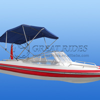 Nouveau design Bateau en fibre de verre Bateau express Bateau de patrouille de 17,6 pieds/5.38m à vendre Certificats CE pour les clients européens