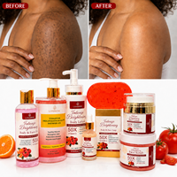 Ensemble de soins de la peau bio vegan coréen OEM 50X Vitamine C Tomate, 7 pièces, atténue les taches brunes, unifie le teint, pour tous types de peau