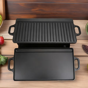 Plancha de Hierro Fundido para Asar al Aire Libre, Precurada, Antiadherente, Reversible, para Camping - Product Image 1
