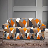 Housse de canapé tout compris à motif géométrique imprimé quatre saisons Housse de canapé élastique à couverture complète Style jupe anti-poussière Produit transfrontalier
