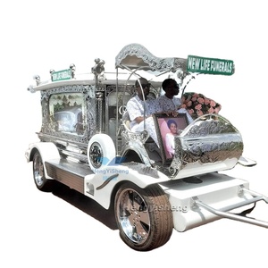 รถม้าแก้วสีเงินแบบมีฝาปิดสุดหรูรถม้าสำหรับงานศพแบบไนจีเรีย - Product Image 2
