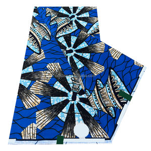 Nouveau modèle de <span class=keywords><strong>tissu</strong></span> en coton imprimé <span class=keywords><strong>africain</strong></span> Wax Holland, 6 yards, <span class=keywords><strong>pagne</strong></span> hollandais, batik dobby pour la couture de sacs, chemises, emballé en balles - Product Image 6