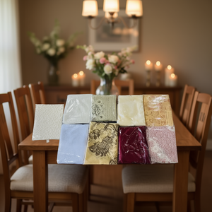 Surtido de Manteles Rectangulares de Encaje, Paquete de 10, Patrón Geométrico Clásico, Mantelería Reutilizable - Product Image 2