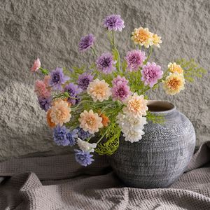 Flor de Crisantemo Artificial Liren, Rama Individual, Decoración de Interiores, Manualidades, Ramo de Boda, Estilo Ins - Product Image 1